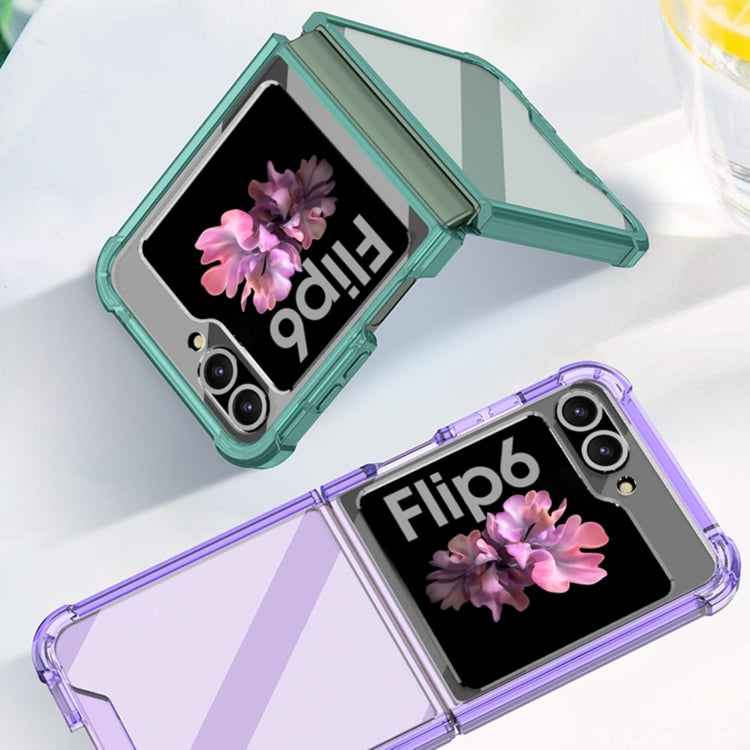 For Samsung Galaxy Z Flip6 / Flip7 FE GKK Airbag Full Coverage Phone Case with Tempered Film(Transparent) by GKK