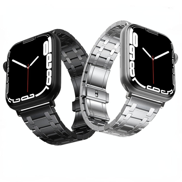 For Apple Watch Series 9 45mm Modified Oak AP Titanium Alloy Watch Band(Silver) by bashfashion