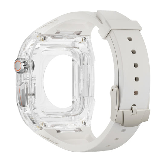 For Apple Watch Ultra 3 / 2 49mm Modified PC Hybrid TPU Watch Case Band(Starlight Transparent) by bashfashion