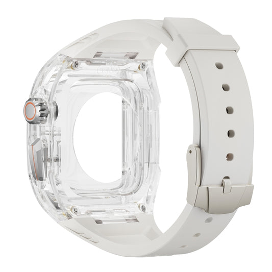 For Apple Watch SE 2022 44mm Modified PC Hybrid TPU Watch Case Band(Starlight Transparent) by bashfashion