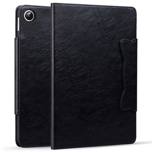 For Samsung Galaxy Tab A11+ / A9+ Cat Buckle Leather Tablet Case(Black) by bashfashion