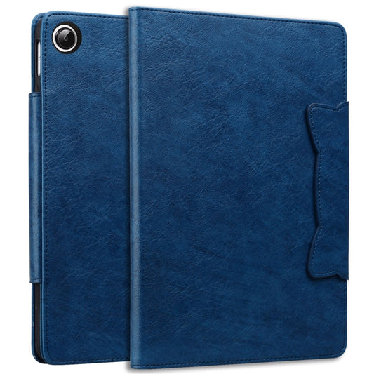 For Samsung Galaxy Tab A11+ / A9+ Cat Buckle Leather Tablet Case(Royal Blue) by bashfashion
