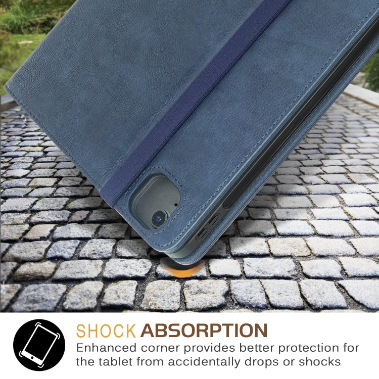 For iPad Air 13 2025 / 2024 Front Stand Smart TPU Leather Tablet Case(Dark Blue) by bashfashion