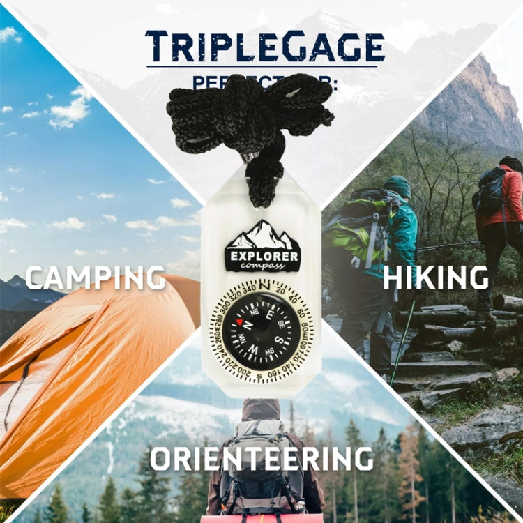 Nisa DC18-1A Acrylic Compass Necklace by bashfashion