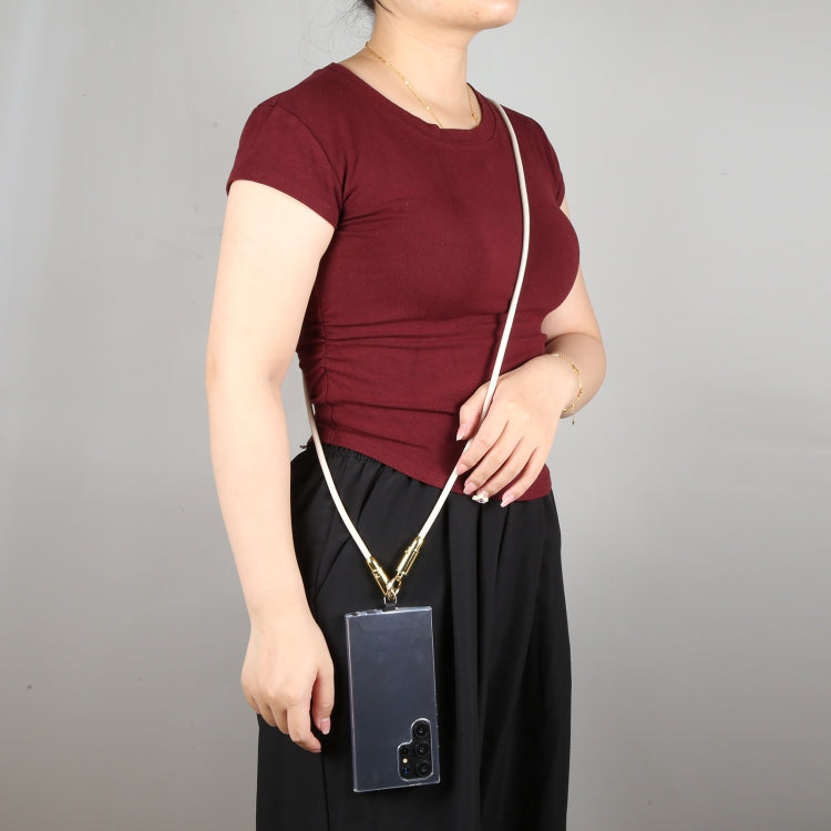 Type-C to 8 Pin Braid Data Cable Phone Anti-lost Crossbody Lanyard, Length: 1.2m(Khaki) by bashfashion