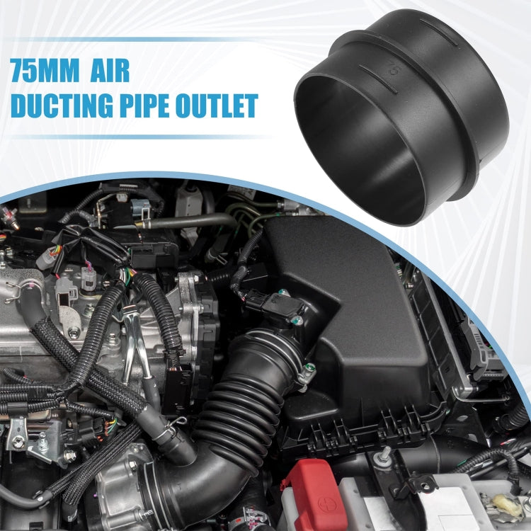 75mm Car Parking Air Ducting Reducer Duct Joiner Connector Pipe by bashfashion