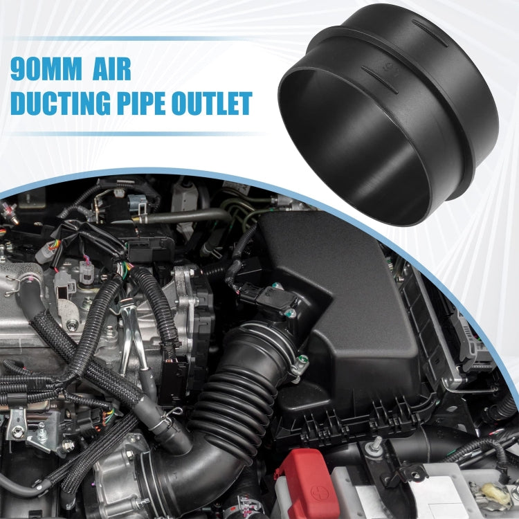 90mm Car Parking Air Ducting Reducer Duct Joiner Connector Pipe by bashfashion