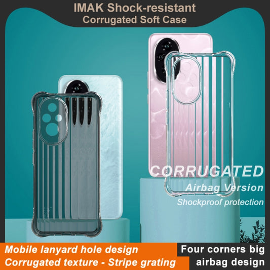 For Honor 200 IMAK Corrugated Texture Airbag TPU Phone Case(Transparent) by imak