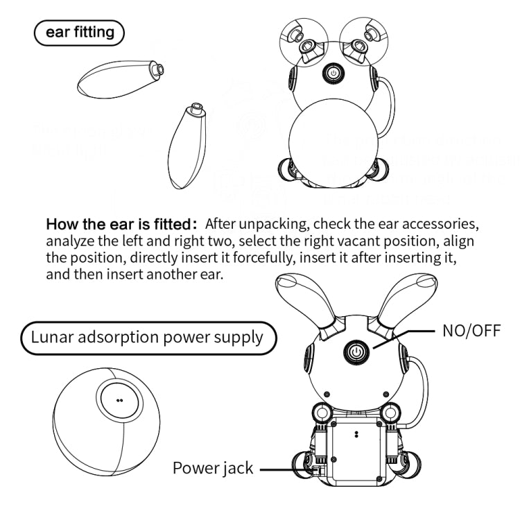 G003 Moon Rabbit Starry Sky Projection Lamp Bedroom Laser Atmosphere Light(White) by bashfashion