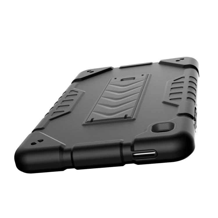 For Samsung Galaxy Tab A7 Lite Armor Holder Silicone Hybrid PC Tablet Case(Black) by bashfashion