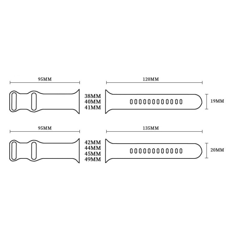 For Apple Watch Series 6 40mm Concave Leopard Printed Silicone Watch Band(Black Blue) by bashfashion