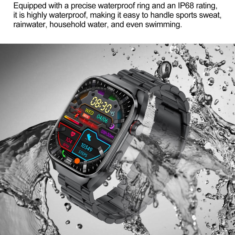 TK16 2.04 inch LCD Screen Silicone Strap Smart Watch Supports Health Monitoring(Grey) by bashfashion