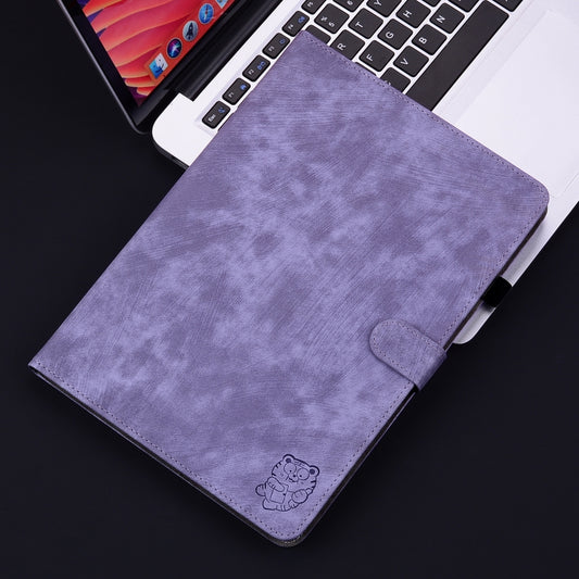 For Samsung Galaxy Tab S2 9.7 T810 T815 Tiger Pattern Flip Leather Tablet Case(Purple) by bashfashion