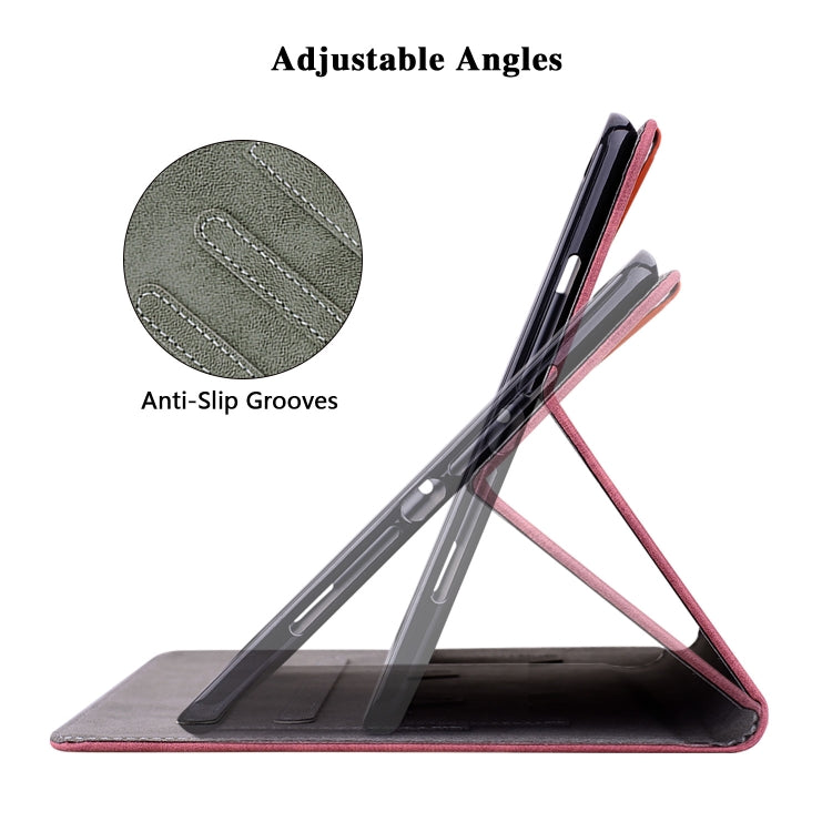 For Samsung Galaxy Tab S6 SM-T860/T865 Tiger Pattern Flip Leather Tablet Case, without Pen(Red) by bashfashion