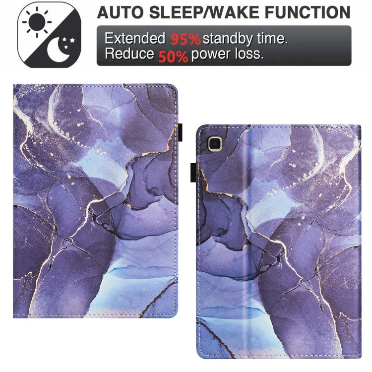 For Samsung Galaxy Tab S6 Lite P610 Marble Litchi Leather Smart Tablet Case(Grey) by bashfashion