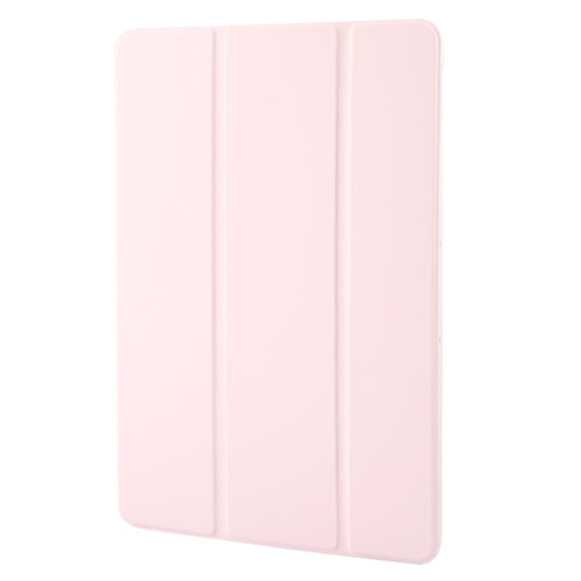 For OnePlus Pad 2 Tri-fold Silicone Leather Tablet Case(Pink) by bashfashion