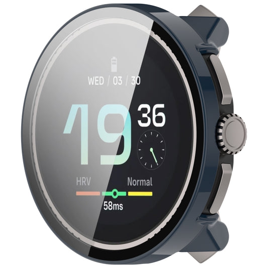 For Suunto Race S PC + Tempered Glass Film Integrated Watch Protective Case(Dark Blue) by bashfashion