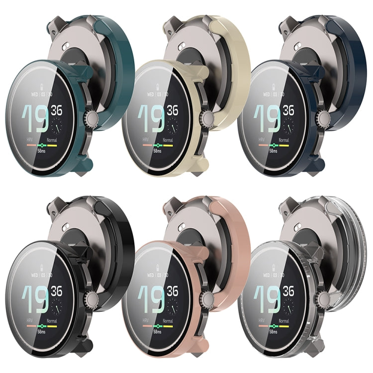 For Suunto Race S PC + Tempered Glass Film Integrated Watch Protective Case(Dark Blue) by bashfashion