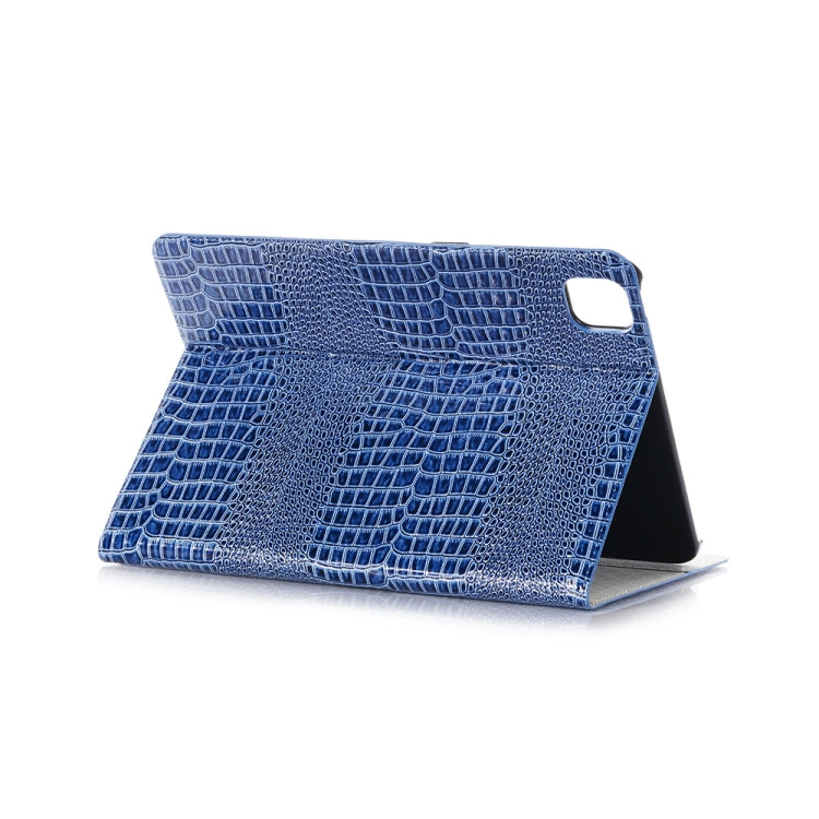 For iPad Pro 11 2025 / 2024 Crocodile Texture Leather Tablet Case(Blue) by bashfashion