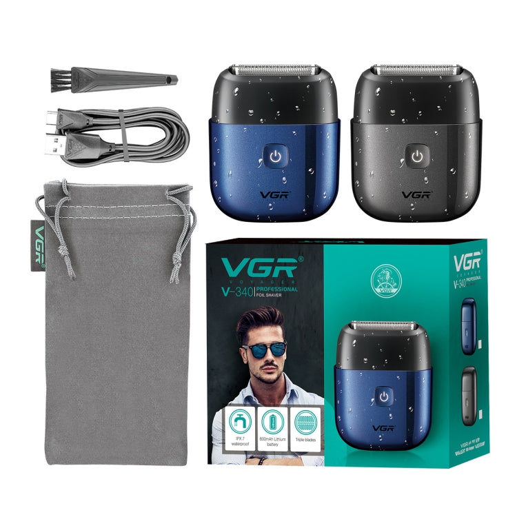 VGR V-340 5W USB Mini Portable Reciprocating Electric Shaver(Black) by VGR