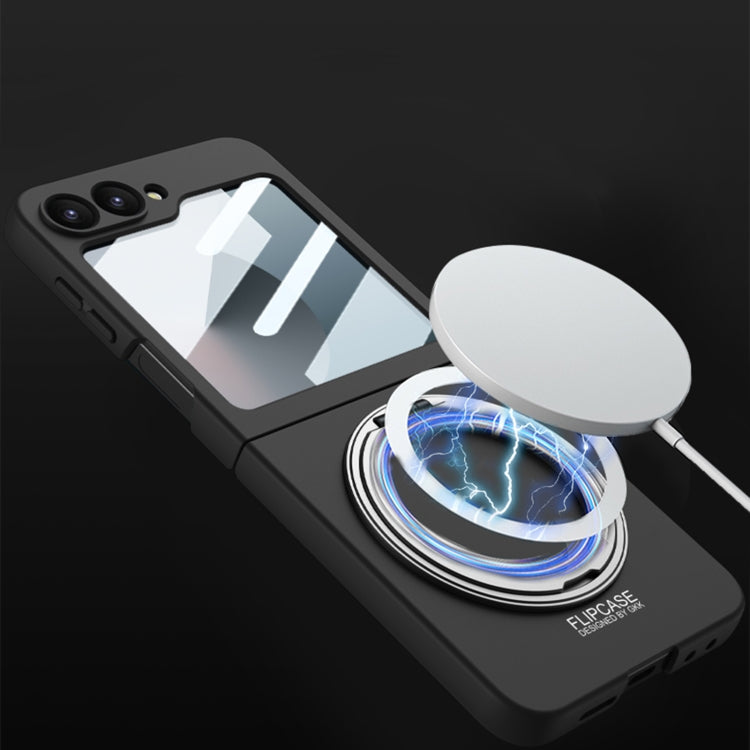 For Samsung Galaxy Z Flip6 / Flip7 FE GKK Integrated Ultra-thin MagSafe Phone Case with Ring Holder(Black) by GKK