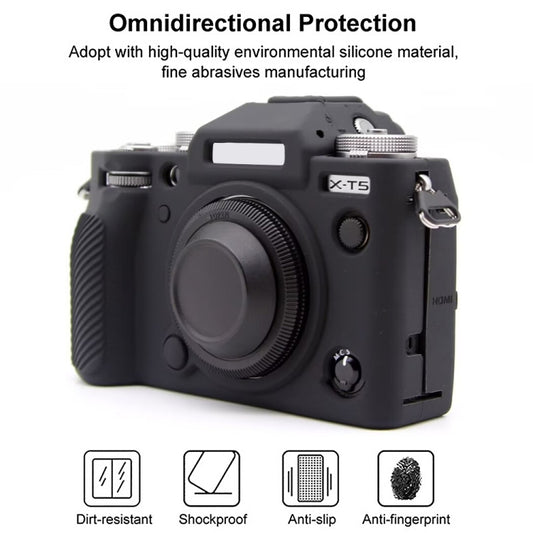 For FUJIFILM X-T5 Soft Silicone Protective Case(Black) by bashfashion