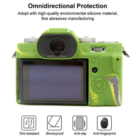 For FUJIFILM X-T5 Soft Silicone Protective Case(Camouflage) by bashfashion