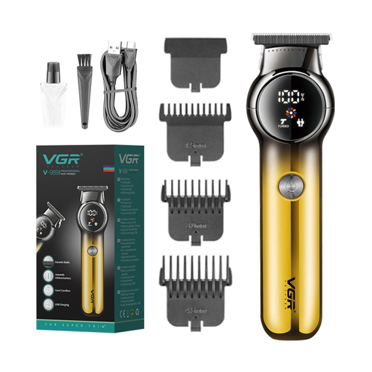 VGR V-989 5W USB Digital Display Gradient Trimming Hair Clipper by VGR