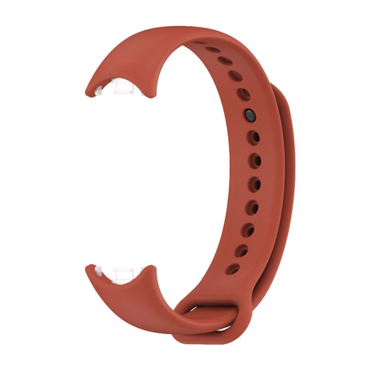 For Xiaomi Smart Band 9 / 8 MIJOBS Metal Buckle Solid Color Silicone Watch Band(Orange) by MIJOBS