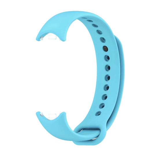 For Xiaomi Smart Band 9 / 8 MIJOBS Metal Buckle Solid Color Silicone Watch Band(Sky Blue) by MIJOBS