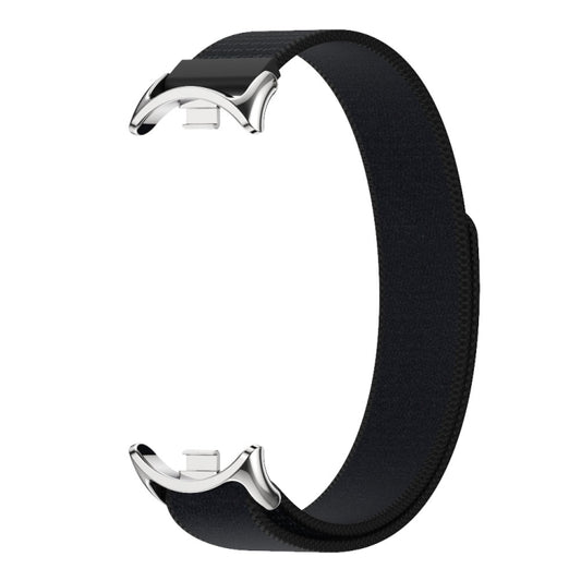 For Xiaomi Smart Band 9 / 8 MIJOBS Nylon Watch Band Wristband(Black Silver) by MIJOBS