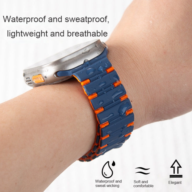 For Apple Watch Ultra 49mm Two-color Magnetic Silicone Watch Band(Starlight Mint) by bashfashion