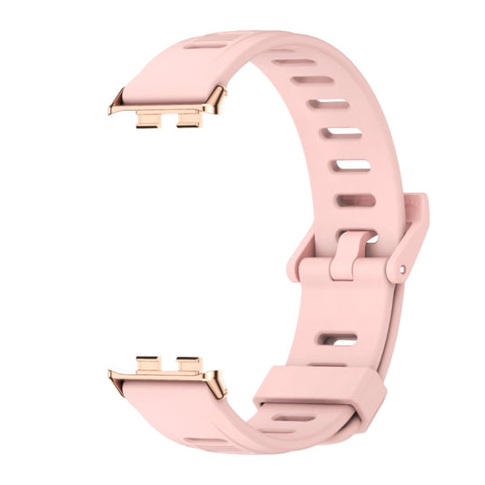 For Honor Band 10 / 9 MIJOBS Flat Hole Breathable TPU Watch Band(Pink Rose Gold) by MIJOBS