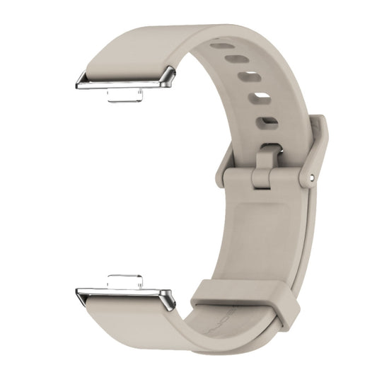 For Huawei Watch Fit3 MIJOBS Solid Color Silicone Watch Band(Gray Silver) by MIJOBS