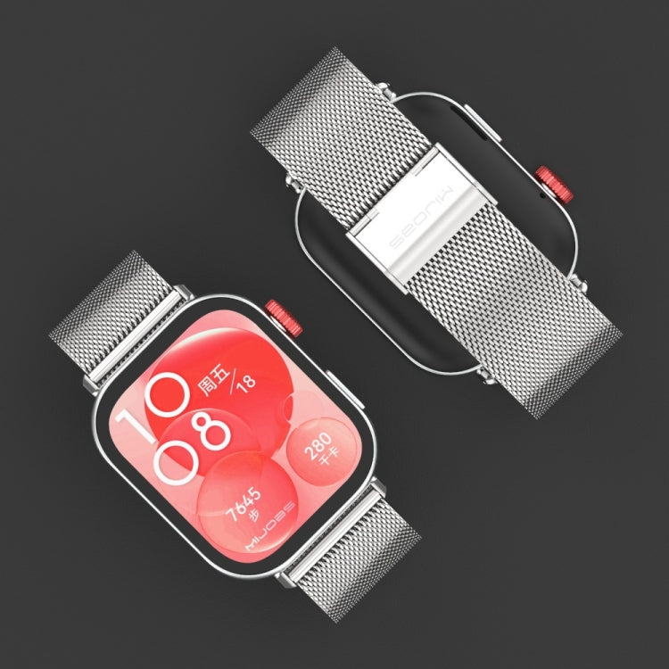 For Huawei Watch Fit3 MIJOBS Milan Buckle Stainless Steel Watch Band(Silver) by MIJOBS