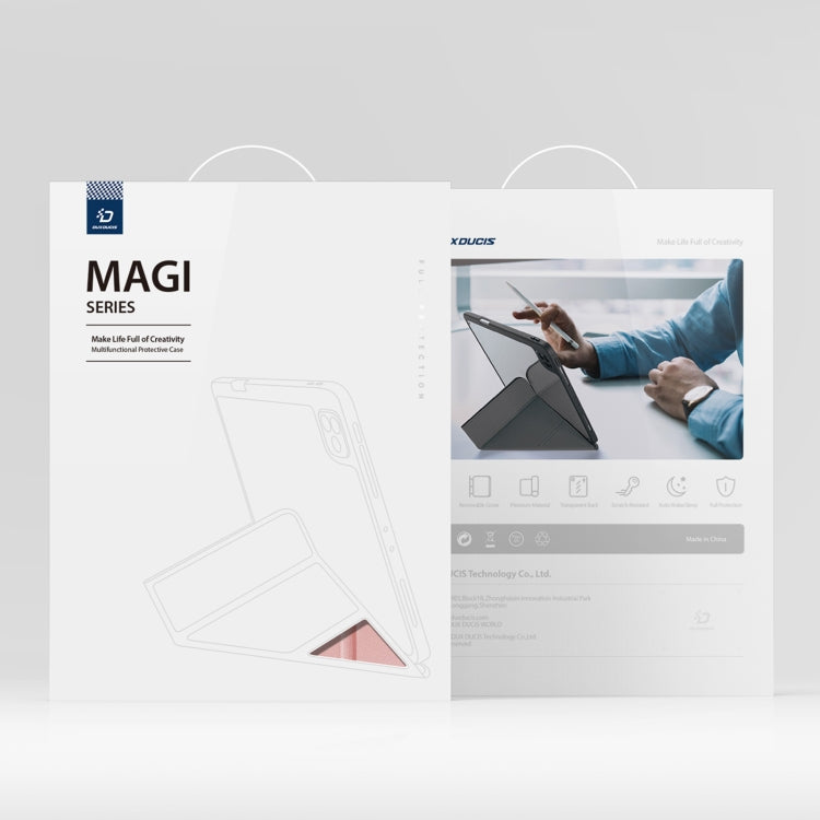 For Samsung Galaxy Tab S10 Lite / S10 FE DUX DUCIS Magi Series Smart Leather Tablet Case(Pink) by DUX DUCIS