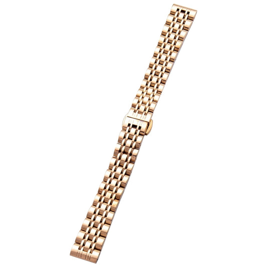 For Garmin Lily 2 Seven-beads 14mm Stainless Steel Watch Band(Rose Gold) by bashfashion