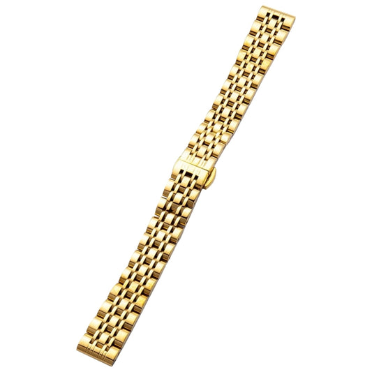 For Garmin Lily 2 Seven-beads 14mm Stainless Steel Watch Band(Gold) by bashfashion