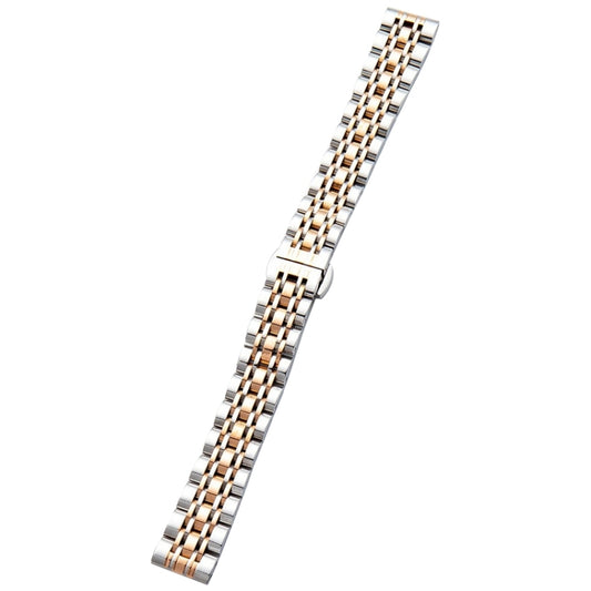 For Garmin Lily 2 Seven-beads 14mm Stainless Steel Watch Band(Silver Rose Gold) by bashfashion