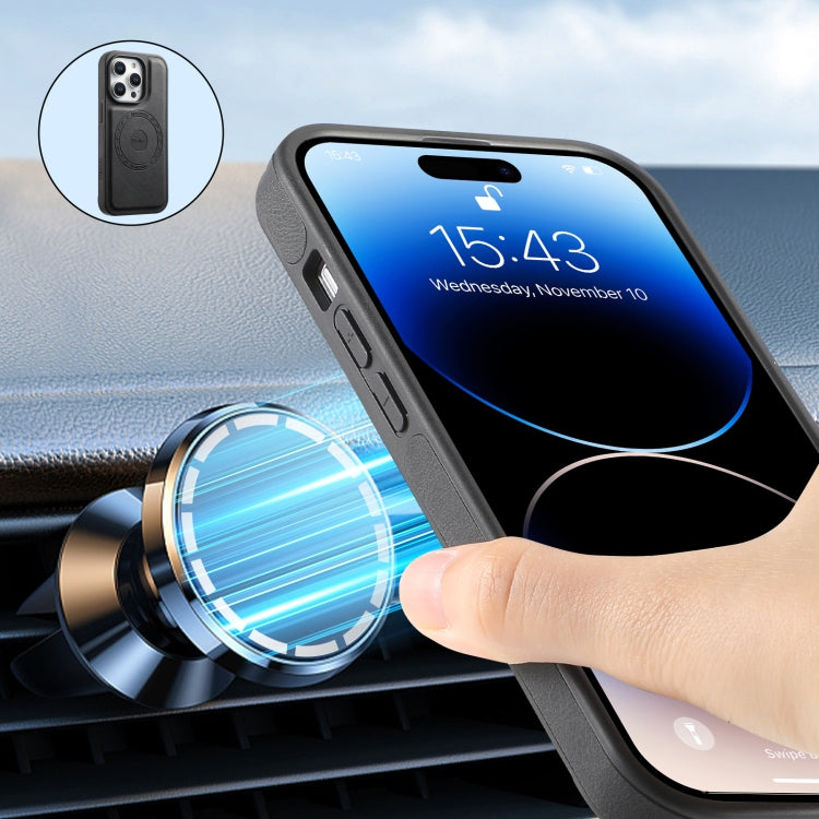 For iPhone 16 Denior A13 Skin Feel MagSafe Phone Case(Black) by Denior