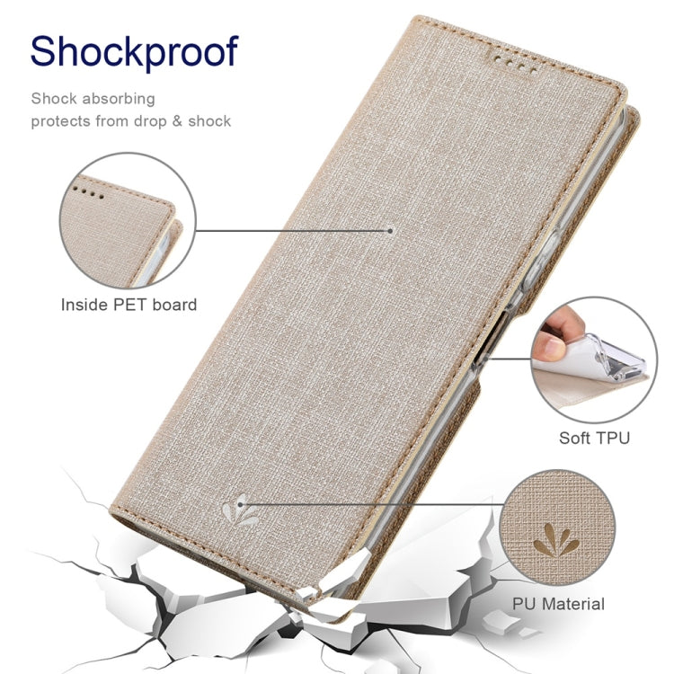 For Sharp Aquos Wish4 ViLi DMX Series TPU + PU Leather Magnetic Phone Case(Gold) by ViLi