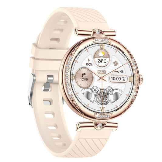 NX17 Pro 1.19 inch AMOLED Screen Silicone Strap Smart Watch, Support Health Monitoring / Bluetooth Call(Gold) by bashfashion