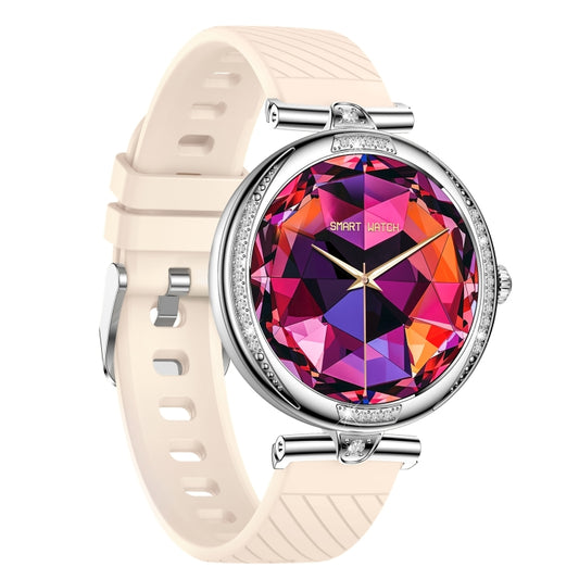 NX17 Pro 1.19 inch AMOLED Screen Silicone Strap Smart Watch, Support Health Monitoring / Bluetooth Call(Silver) by bashfashion