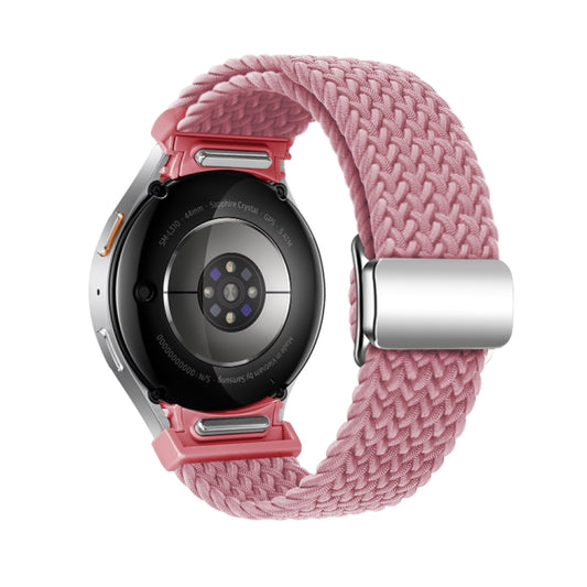 For Samsung Galaxy Watch 7 / 6 / 5 / 4 Nylon Loop Magnetic Buckle Watch Band(Pink) by bashfashion
