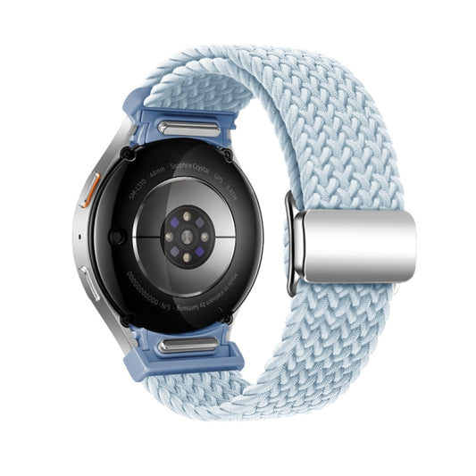 For Samsung Galaxy Watch 7 / 6 / 5 / 4 Nylon Loop Magnetic Buckle Watch Band(Fog Blue) by bashfashion