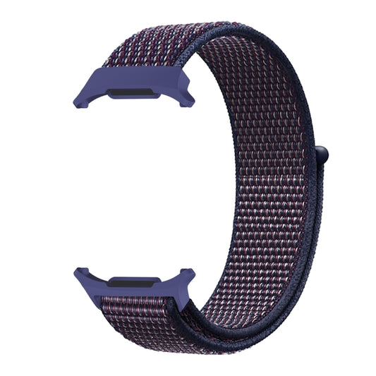 For Samsung Galaxy Watch Ultra 47mm / Ultra 2025 Plastic Connector Nylon Loop Watch Band(Indigo Blue) by bashfashion