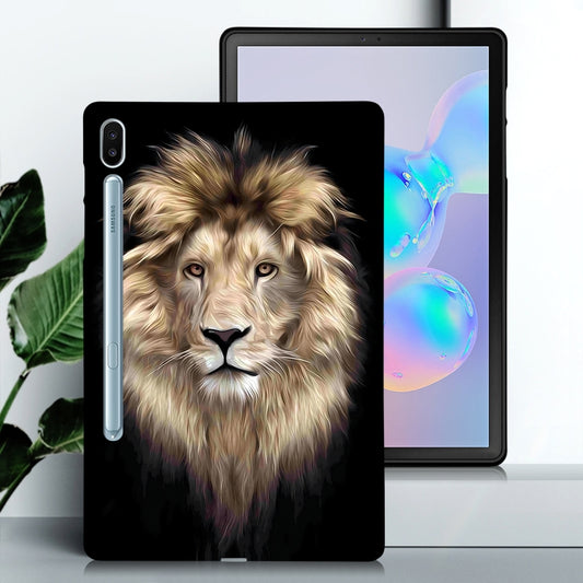 For Samsung Galaxy Tab S6 Color Painting Pattern Smart Tablet TPU Case(Lion) by bashfashion