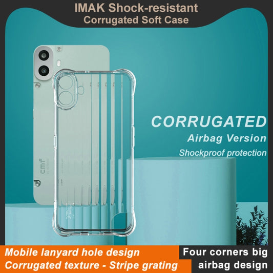 For Nothing CMF Phone 1 IMAK Corrugated Texture Airbag TPU Phone Case(Transparent) by imak