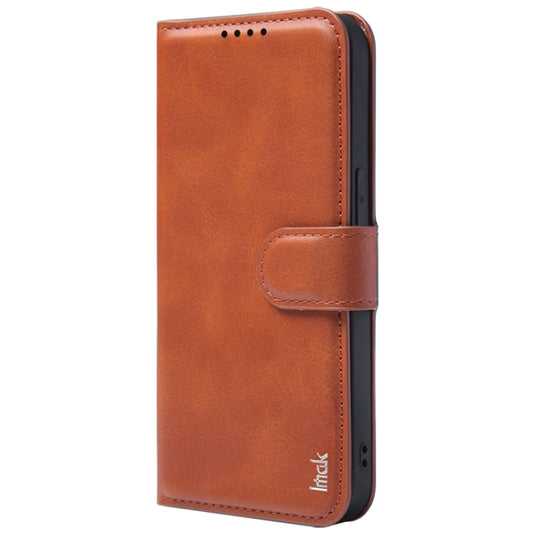 For iPhone 15 Pro IMAK Count Series Flip Leather Phone Case(Brown) by imak