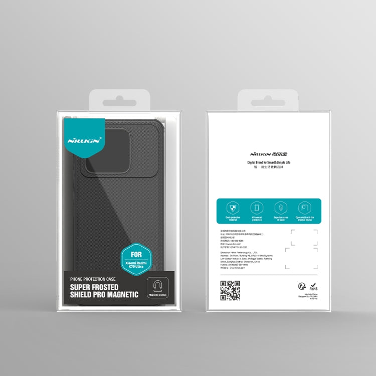 For Redmi K70 Ultra NILLKIN Frosted Shield Pro Magnetic Phone Case(Black) by NILLKIN